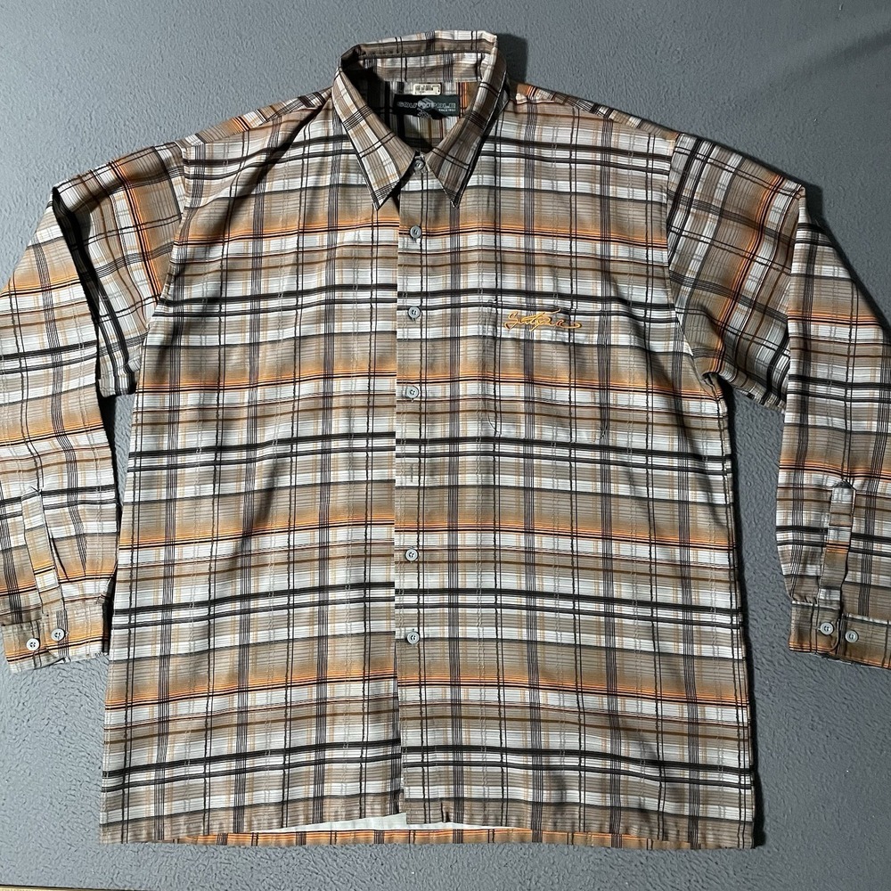 Vintage Southpole Button Up Shirt XL Plaid Y2K Oversized Hip Hop Rap 90s‎